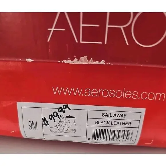 Aerosoles ~Woman Size 9M~ Black Leather Ankle Boots NEW!